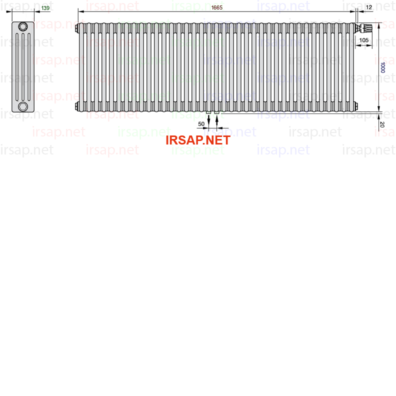 Радиатор IRSAP Tesi 41000/37 T52 CL 01